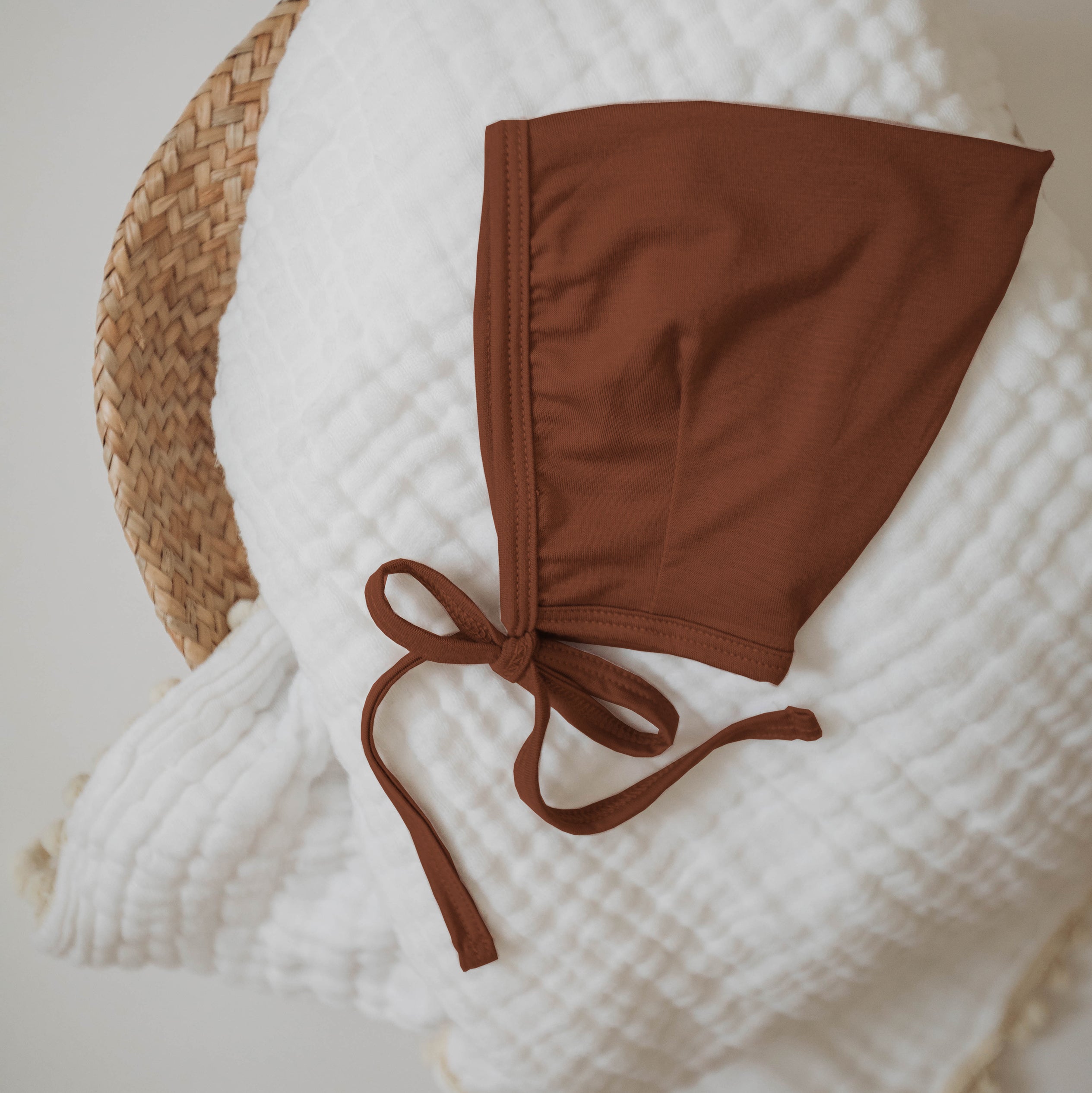 Bamboo Pixie Bonnet - Chestnut - Tenth and Pine - Organic Baby Clothes