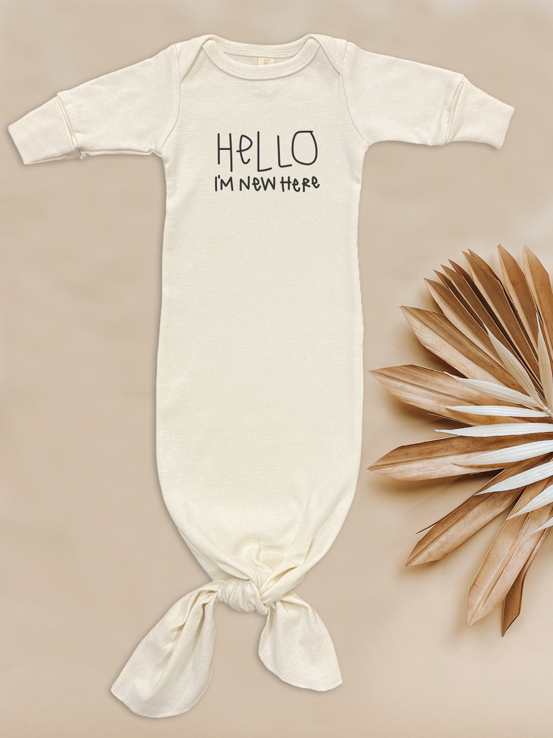 Hello Im New Here - Organic Infant Gown