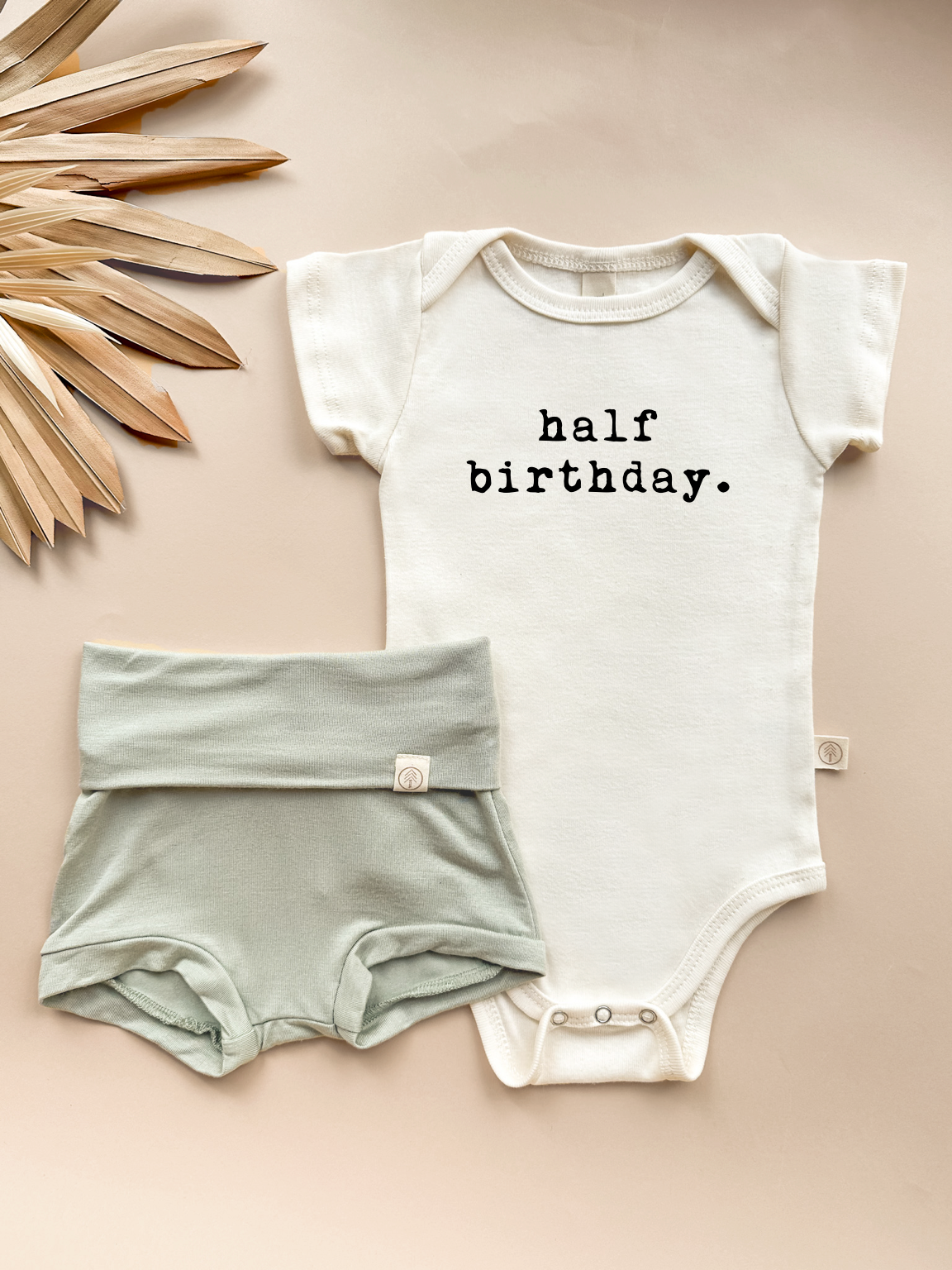 Half Birthday -  Bundle Sage Bloomers Outfit Set