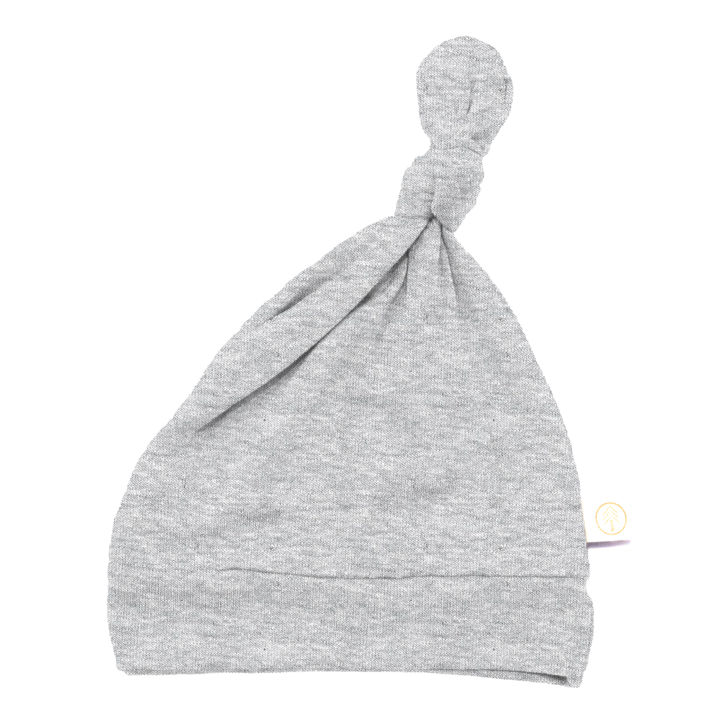 Bamboo Baby Top Knot Hat - Heather Gray - Tenth and Pine - Organic Baby Clothes
