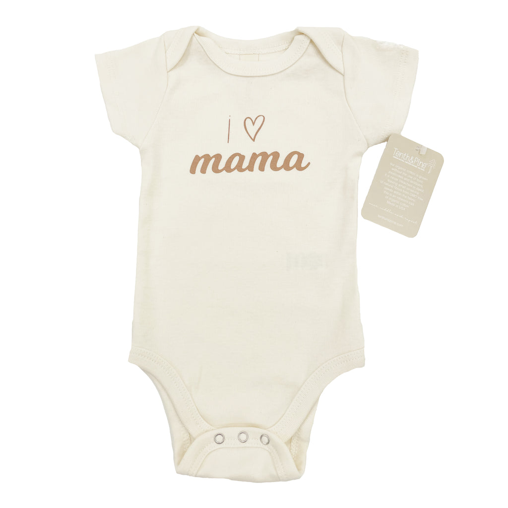 The Perfect Bundle with Gold 'mama' Nameplate - Tenth and Pine - Organic Baby Clothes