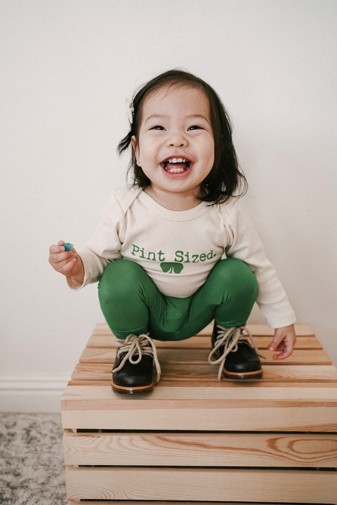 Bamboo Leggings - Pants - Kelly Green - Tenth and Pine - Organic Baby Clothes